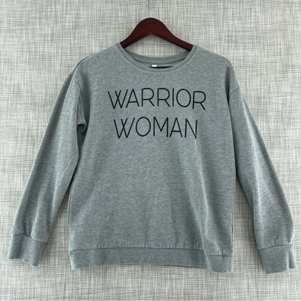 Fabletics Warrior Woman Sweatshirt Gray Pullover Woman's XS 8146/10 b